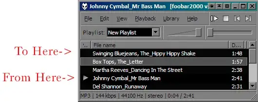 A representation of how I'd like the playlist to behave.