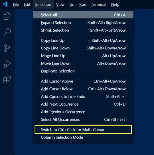 VS Code - Selection Menu - Switch to