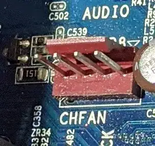 connector on motherboard