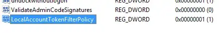 LocalAccountTokenFilterPolicy Setting