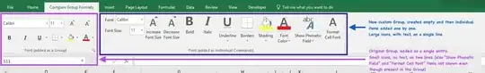 Excel Ribbon Group layout