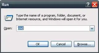 Opening CMD with Run tool