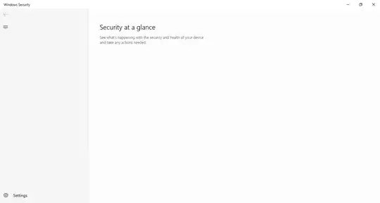 Windows Security Empty