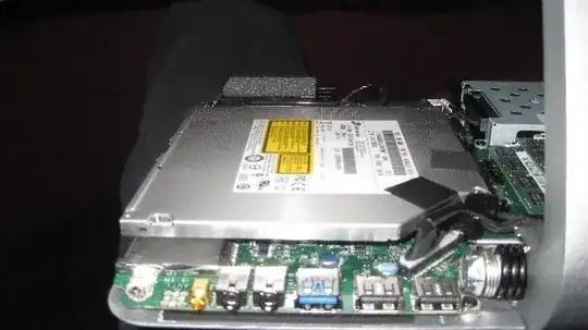 Left side as seen from the rear of the computer