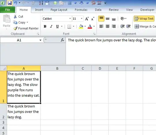 Auto Fit fails for the first row, succeeds for the second