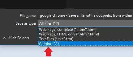 Screenshot of save dialog