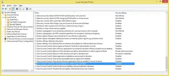 SecPol - User Account Control: Run all administrators in Admin Approval Mode