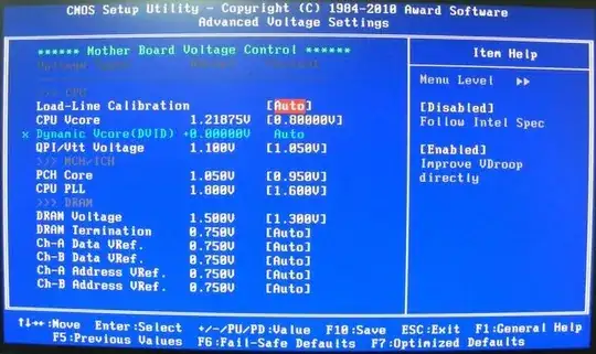 Advanced Voltage Settings