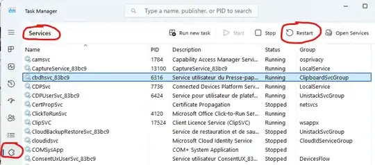 Restart clipboard service in Windows 11