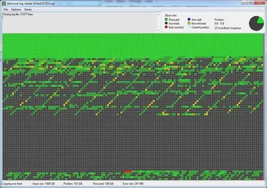 ddrescueview 2nd attempt Ext4 partition