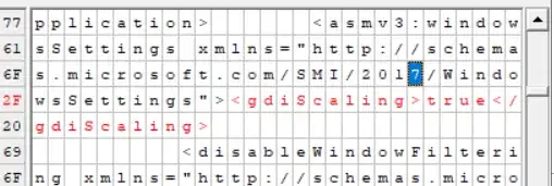 gdiScaling tag added, 6 changed to 7