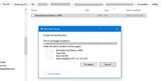 Screenshot of Item Not Found error message