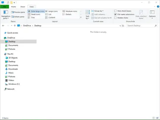 The clean and empty desktop view