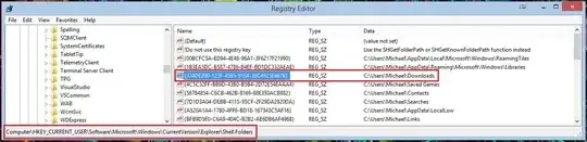 HKCU > Shell Folders