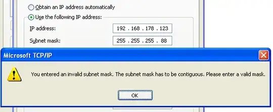 Subnet mask Windows XP SP2