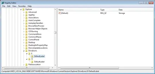 Custom label for E: drive