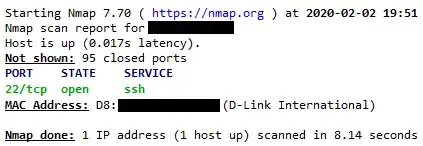 Nmap scan report for port 22