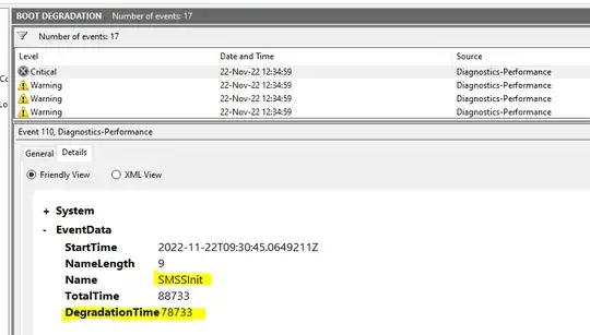 "Boot Degradation" custom log