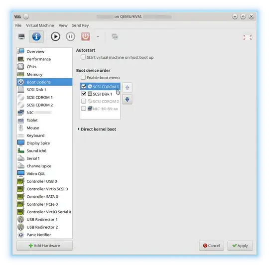 Boot Options in virt-manager