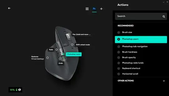 screenshot from LogiOptions+