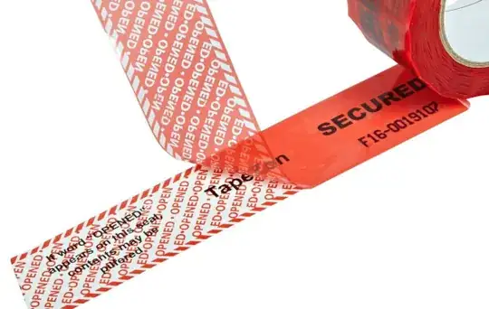 random example of security tape peeling off to show "OPENED"