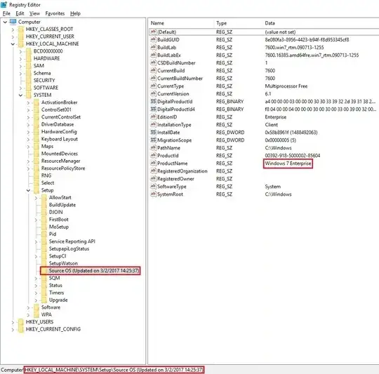Registry - Upgrade Source OS