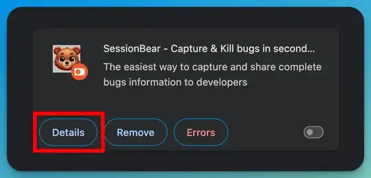Chrome Extension Details Button