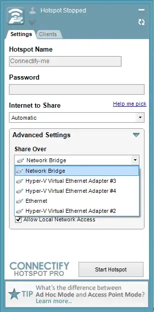 Network Devices to share over