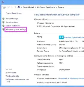 Advanced System Settings