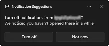 Notification Suggestion
