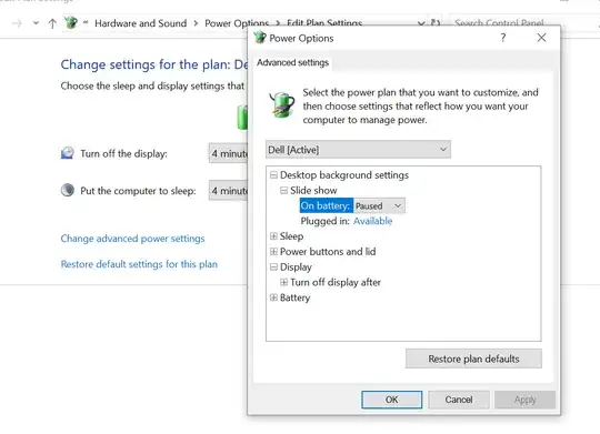 No Enable adaptive brightness setting