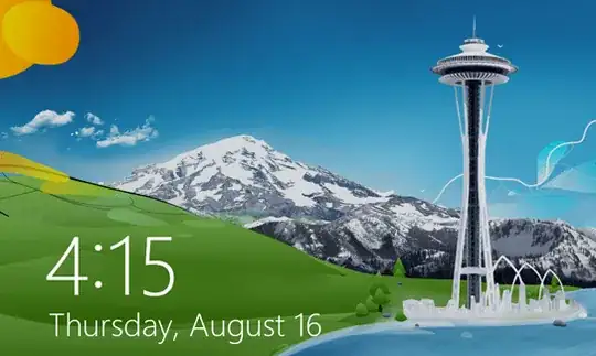 Default login screen