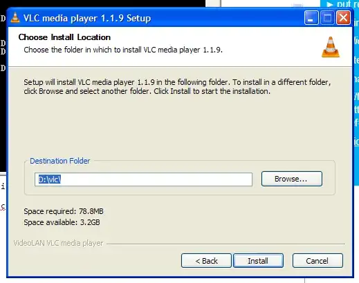 Old VLC installer can change installation directory with command line