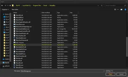 Browse to VBoxManage