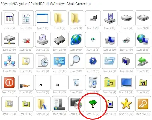 Screenshot of the website describing the Windows icons