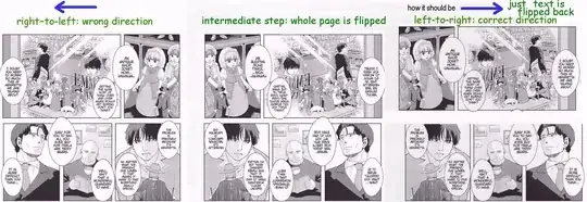 partial flipped text