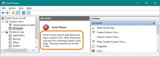 Windows Event Viewer error