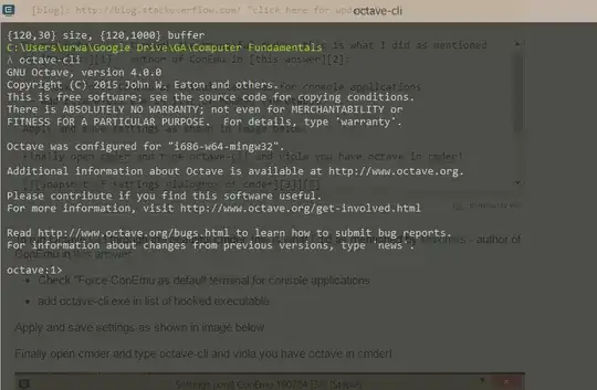 Octave in cmder snapshot