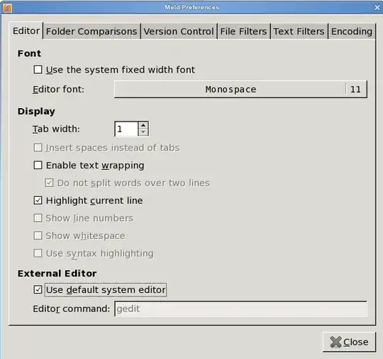 Preferences dialog box