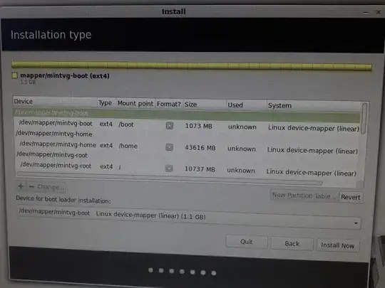First choice of location for bootloader installation