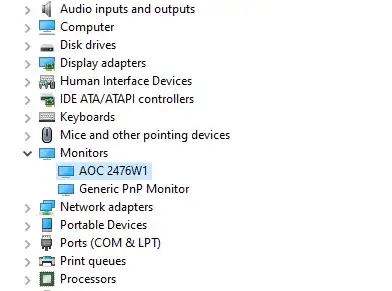 Screenshot of Device Manager