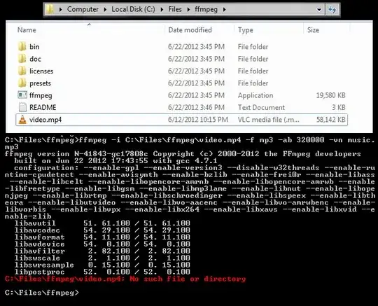 Screenshot Showing Error