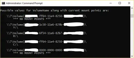 list of volumes' GUIDs