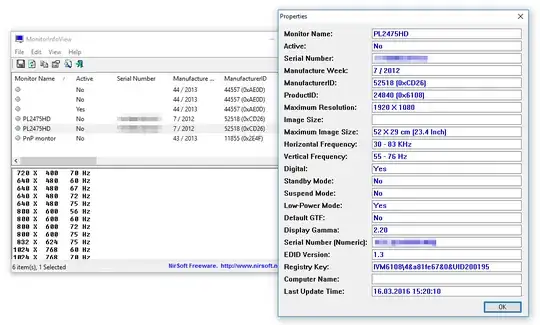 Screenshot of MonitorInfoView