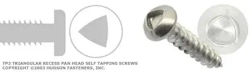 TP3 TRIANGULAR RECESS PAN HEAD SELF TAPPING SCREWS