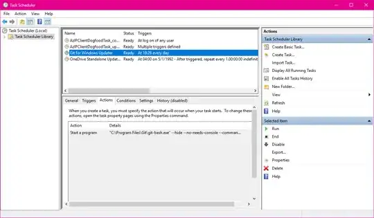 Task Scheduler with Git Update Scheduled Task