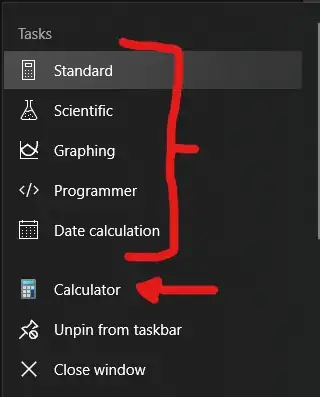screenshot of the menu