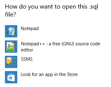 How do you want to open this .sql file