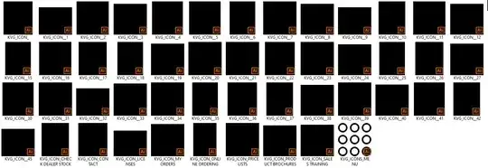 Screenshot of icon problem