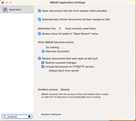 BBEdit Sandbox Access Enabled